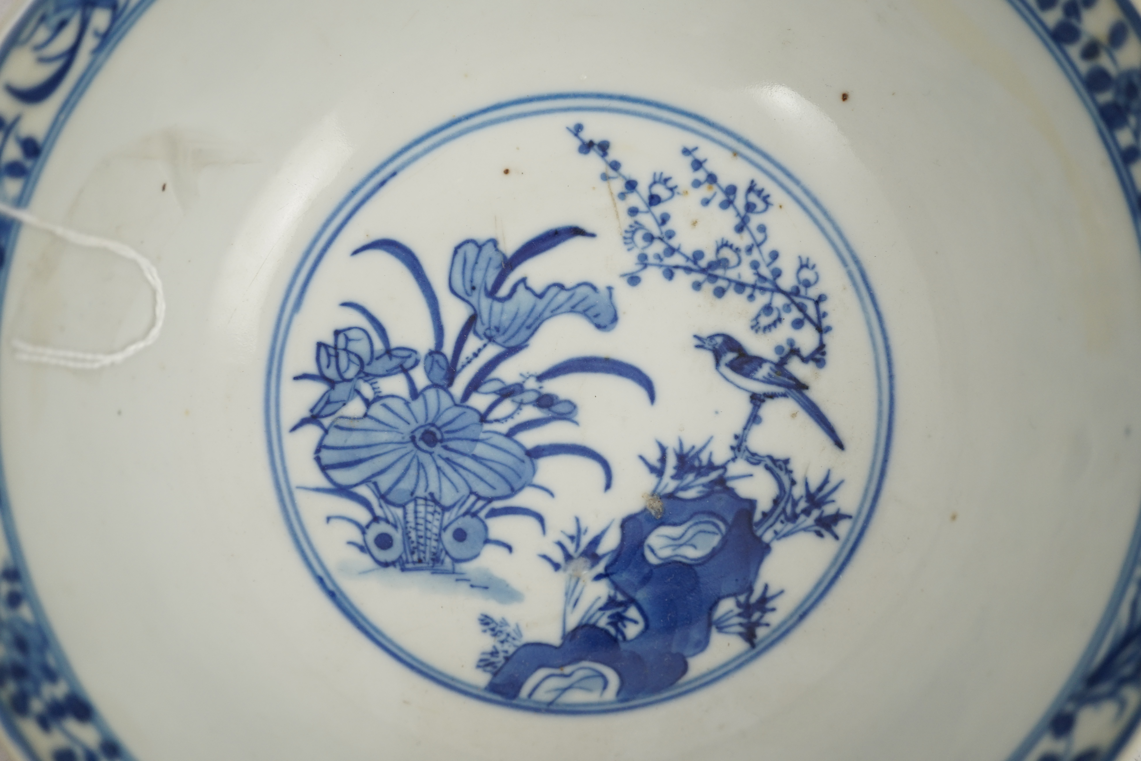 A Chinese blue and white footed bowl, 19th century